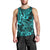 Hawaii Shark Men Tank Top Polynesian Pattern Turquoise Version - Wonder Print Shop