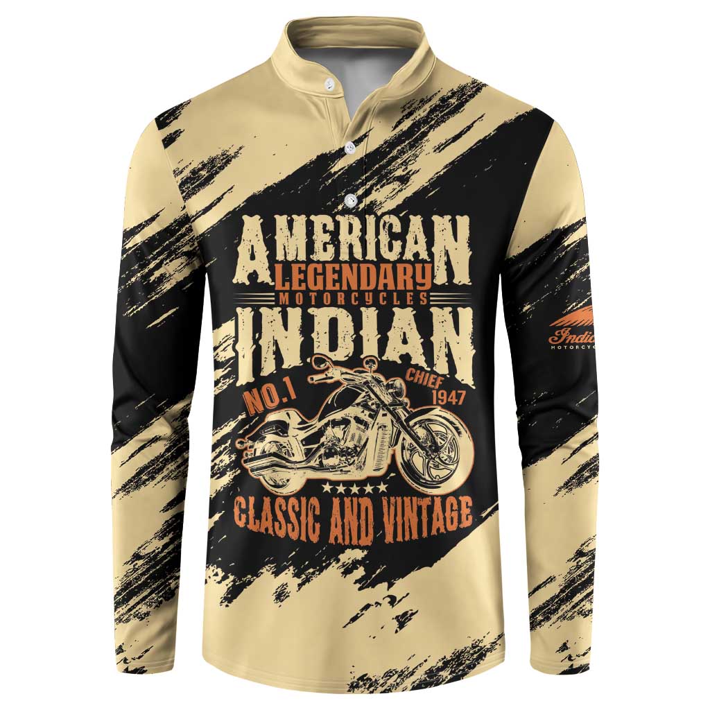 Personalized American Legendary Motorcycles Indian Chief 1947 Button Sweatshirt Classic and Vintage - Wonder Print Shop
