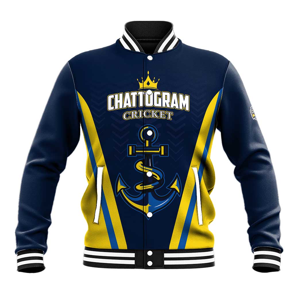 Custom Chattogram Cricket Royals Baseball Jacket Passion Power Purpose - Wonder Print Shop