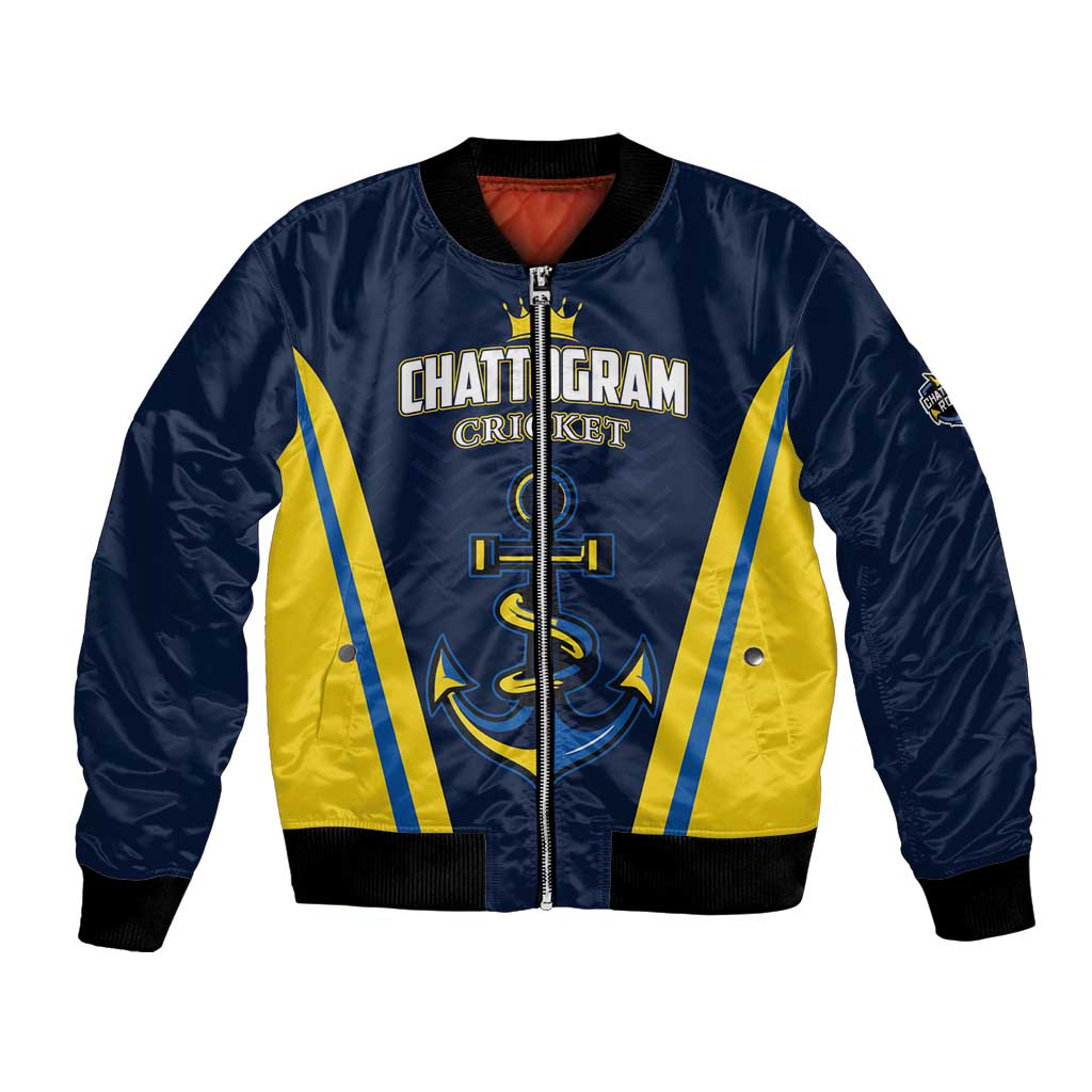 Custom Chattogram Cricket Royals Bomber Jacket Passion Power Purpose - Wonder Print Shop