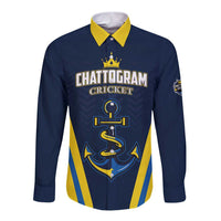 Custom Chattogram Cricket Royals Long Sleeve Button Shirt Passion Power Purpose - Wonder Print Shop