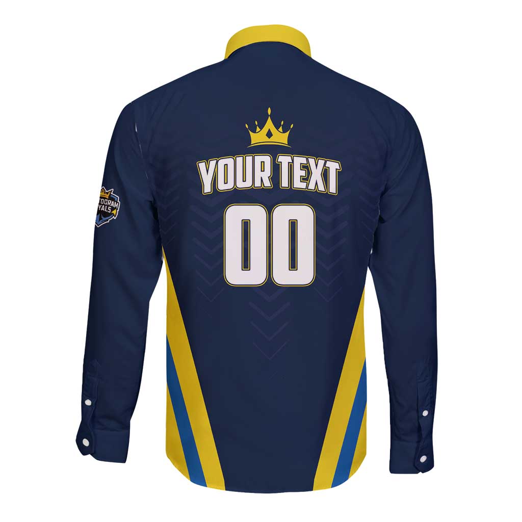 Custom Chattogram Cricket Royals Long Sleeve Button Shirt Passion Power Purpose - Wonder Print Shop