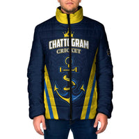 Custom Chattogram Cricket Royals Padded Jacket Passion Power Purpose - Wonder Print Shop