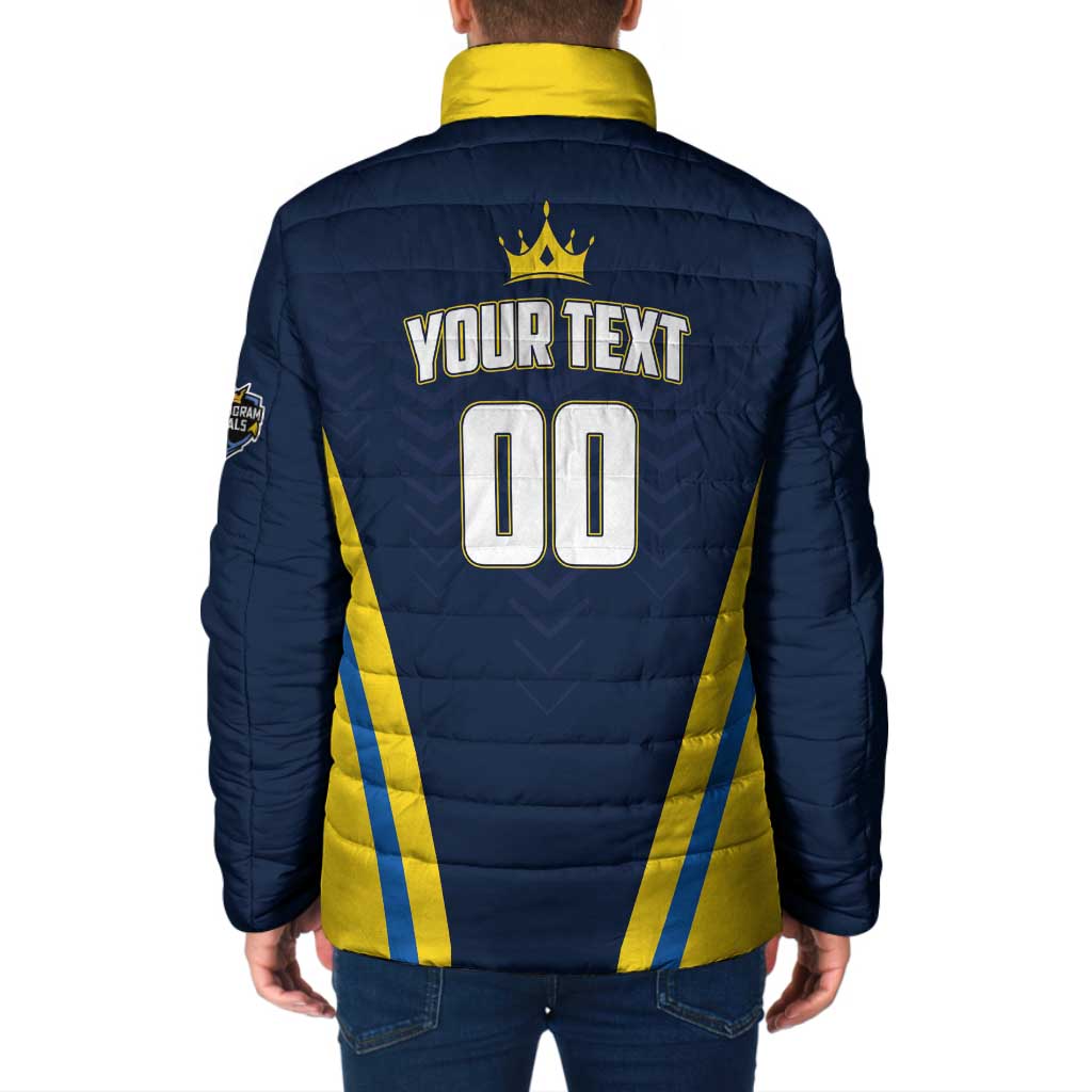 Custom Chattogram Cricket Royals Padded Jacket Passion Power Purpose - Wonder Print Shop