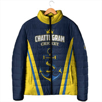 Custom Chattogram Cricket Royals Padded Jacket Passion Power Purpose - Wonder Print Shop
