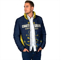 Custom Chattogram Cricket Royals Padded Jacket Passion Power Purpose - Wonder Print Shop