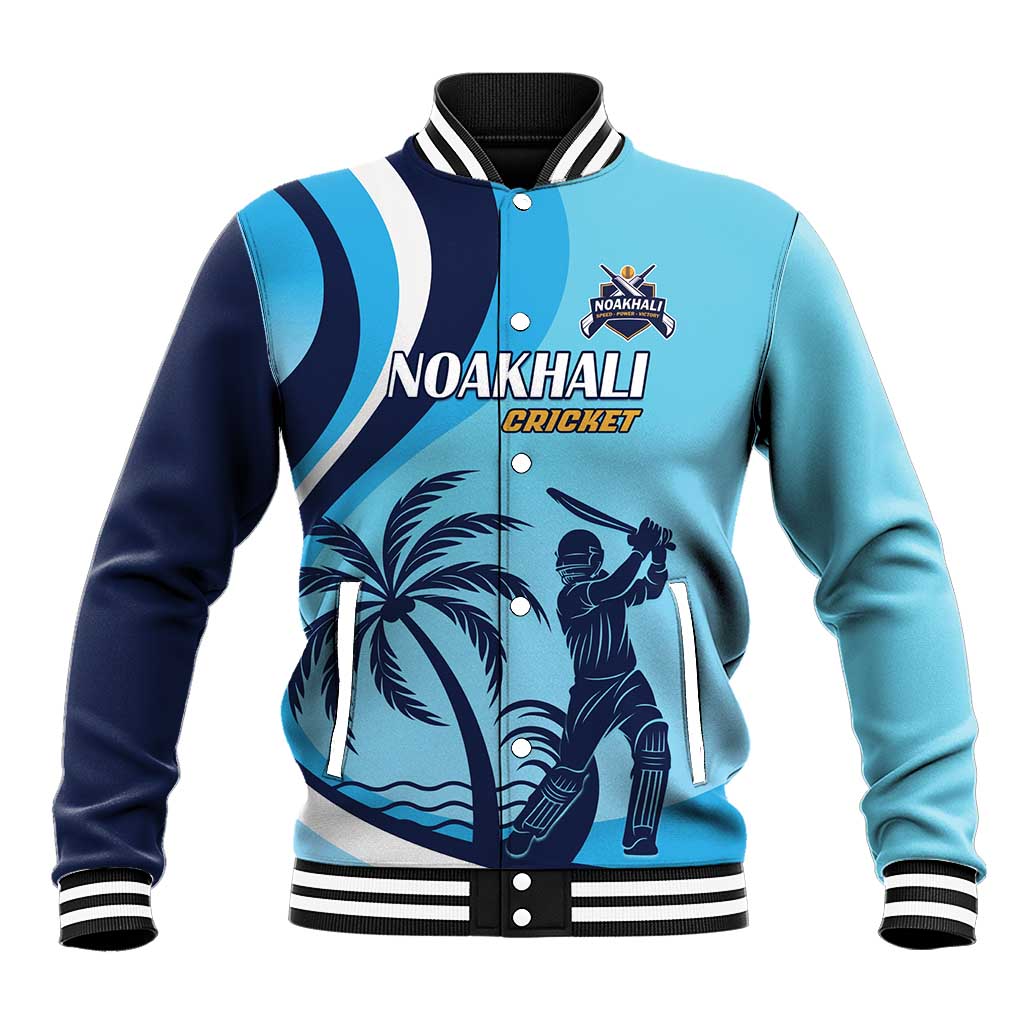 Custom Noakhali Cricket Express Baseball Jacket Speed Power Victory - Wonder Print Shop