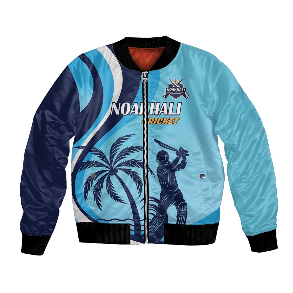 Custom Noakhali Cricket Express Bomber Jacket Speed Power Victory - Wonder Print Shop