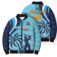 Custom Noakhali Cricket Express Bomber Puffer Jacket Speed Power Victory - Wonder Print Shop