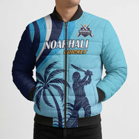Custom Noakhali Cricket Express Bomber Puffer Jacket Speed Power Victory - Wonder Print Shop