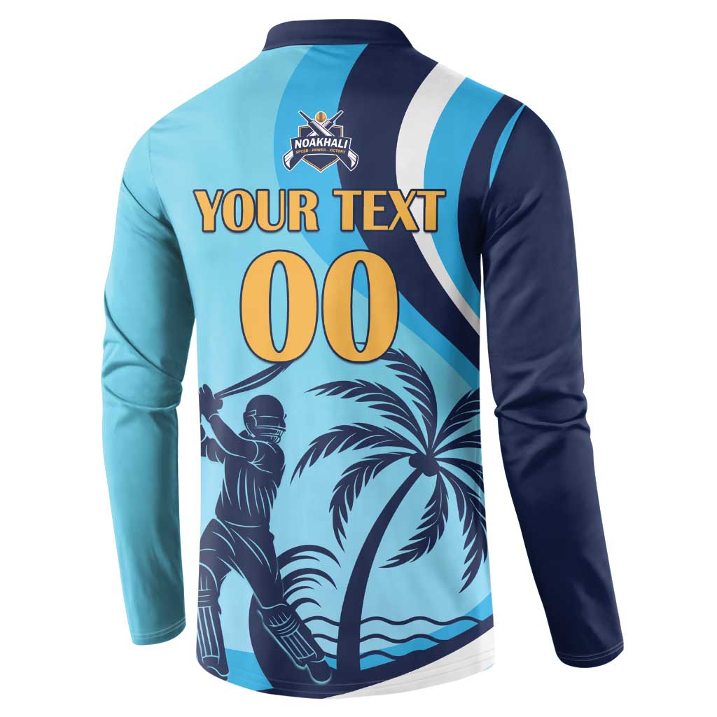 Custom Noakhali Cricket Express Button Sweatshirt Speed Power Victory - Wonder Print Shop