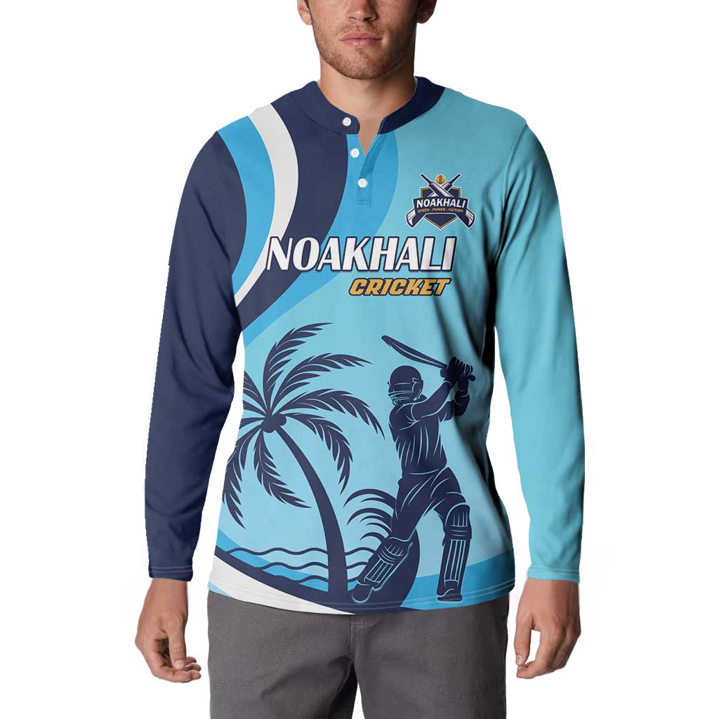 Custom Noakhali Cricket Express Button Sweatshirt Speed Power Victory - Wonder Print Shop