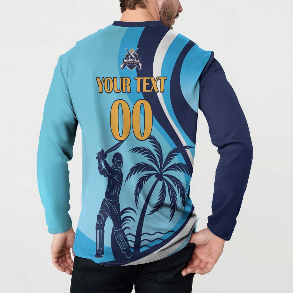 Custom Noakhali Cricket Express Button Sweatshirt Speed Power Victory - Wonder Print Shop