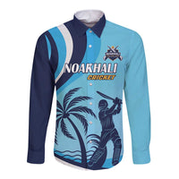 Custom Noakhali Cricket Express Long Sleeve Button Shirt Speed Power Victory - Wonder Print Shop