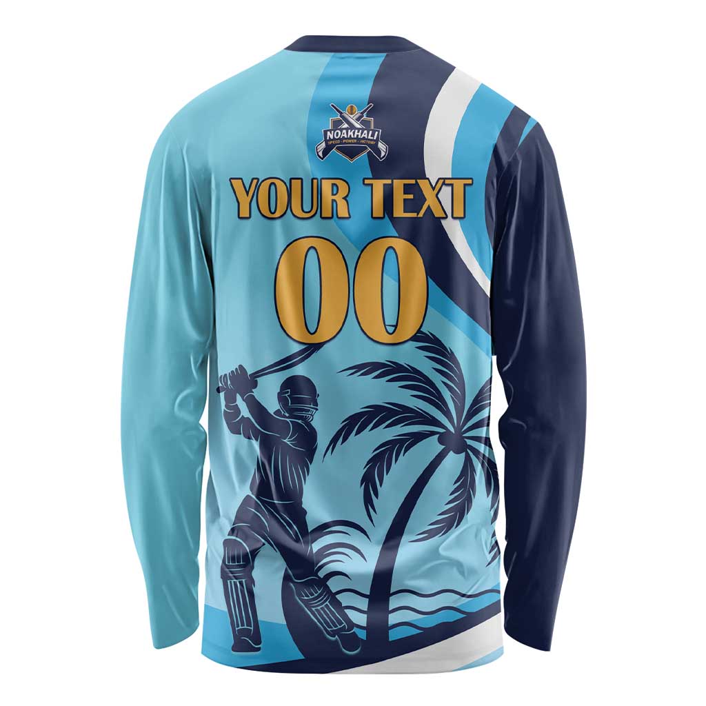 Custom Noakhali Cricket Express Long Sleeve Shirt Speed Power Victory - Wonder Print Shop