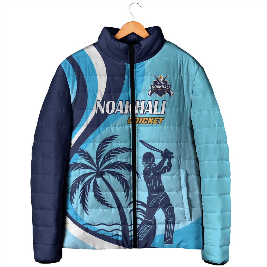 Custom Noakhali Cricket Express Padded Jacket Speed Power Victory - Wonder Print Shop