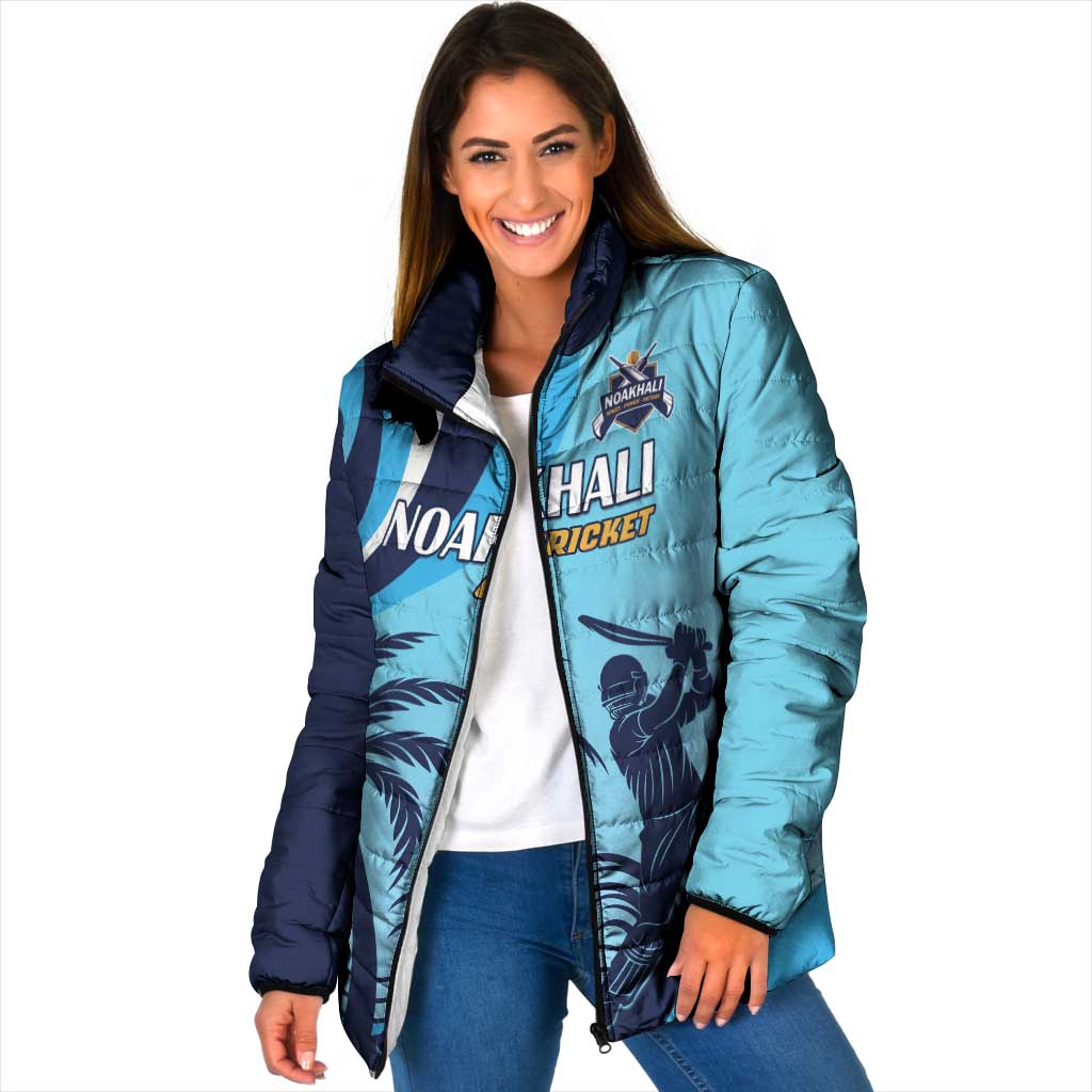 Custom Noakhali Cricket Express Padded Jacket Speed Power Victory - Wonder Print Shop