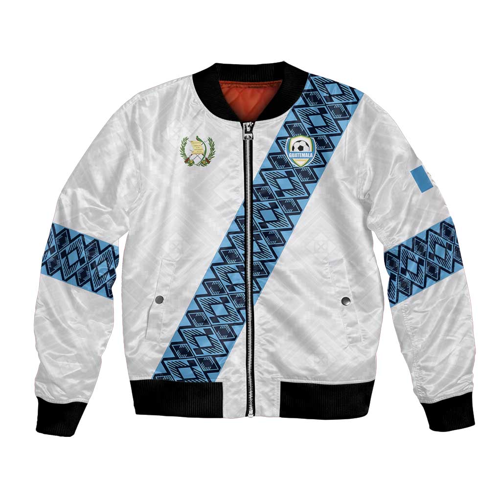 Custom Guatemala Football Bomber Jacket La Azul y Blanco Come On