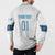 Custom Guatemala Football Button Sweatshirt La Azul y Blanco Come On