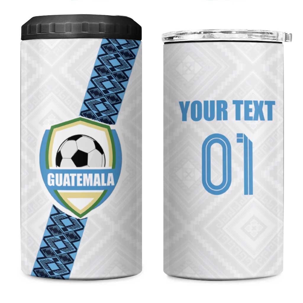 Custom Guatemala Football 4 in 1 Can Cooler Tumbler La Azul y Blanco Come On