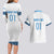 Custom Guatemala Football Couples Matching Long Sleeve Bodycon Dress and Hawaiian Shirt La Azul y Blanco Come On