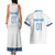 Custom Guatemala Football Couples Matching Tank Maxi Dress and Hawaiian Shirt La Azul y Blanco Come On