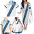 Custom Guatemala Football Family Matching Off The Shoulder Long Sleeve Dress and Hawaiian Shirt La Azul y Blanco Come On