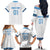 Custom Guatemala Football Family Matching Off The Shoulder Long Sleeve Dress and Hawaiian Shirt La Azul y Blanco Come On