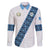 Custom Guatemala Football Family Matching Off The Shoulder Long Sleeve Dress and Hawaiian Shirt La Azul y Blanco Come On