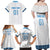 Custom Guatemala Football Family Matching Off Shoulder Maxi Dress and Hawaiian Shirt La Azul y Blanco Come On