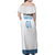 Custom Guatemala Football Family Matching Off Shoulder Maxi Dress and Hawaiian Shirt La Azul y Blanco Come On