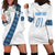 Custom Guatemala Football Hoodie Dress La Azul y Blanco Come On