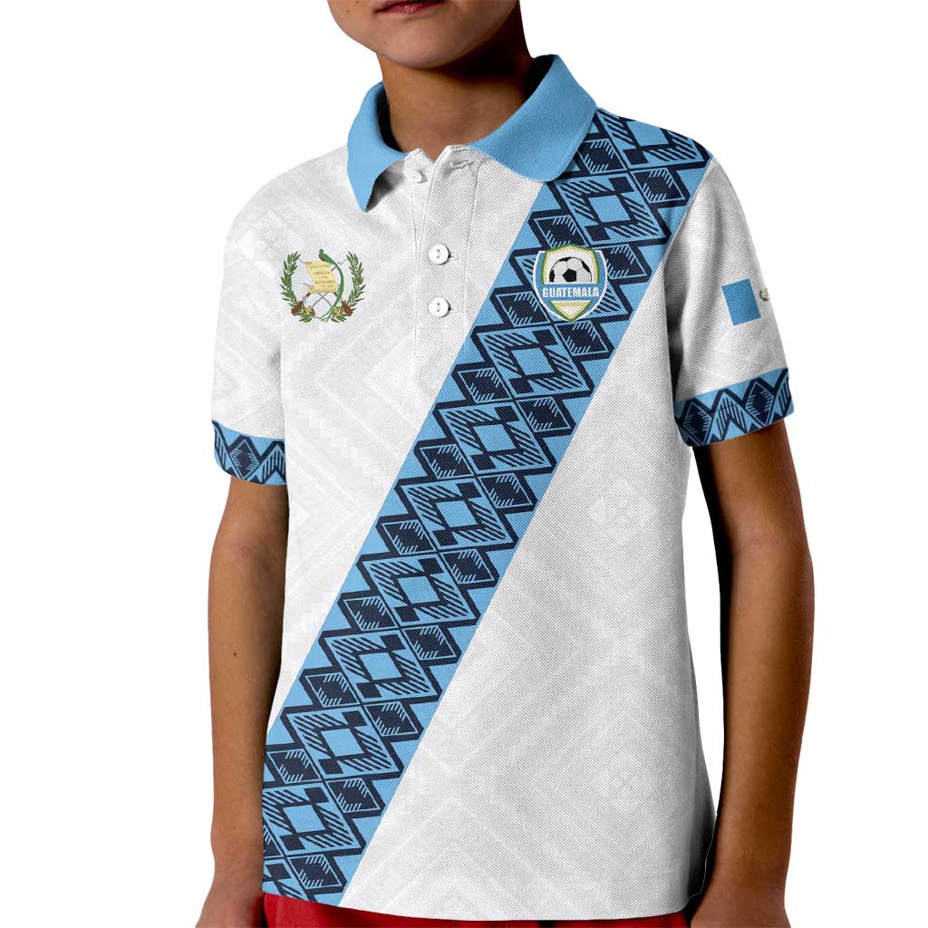 Custom Guatemala Football Kid Polo Shirt La Azul y Blanco Come On