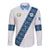 Custom Guatemala Football Long Sleeve Button Shirt La Azul y Blanco Come On