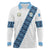 Custom Guatemala Football Long Sleeve Polo Shirt La Azul y Blanco Come On