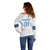 Custom Guatemala Football Off Shoulder Sweater La Azul y Blanco Come On