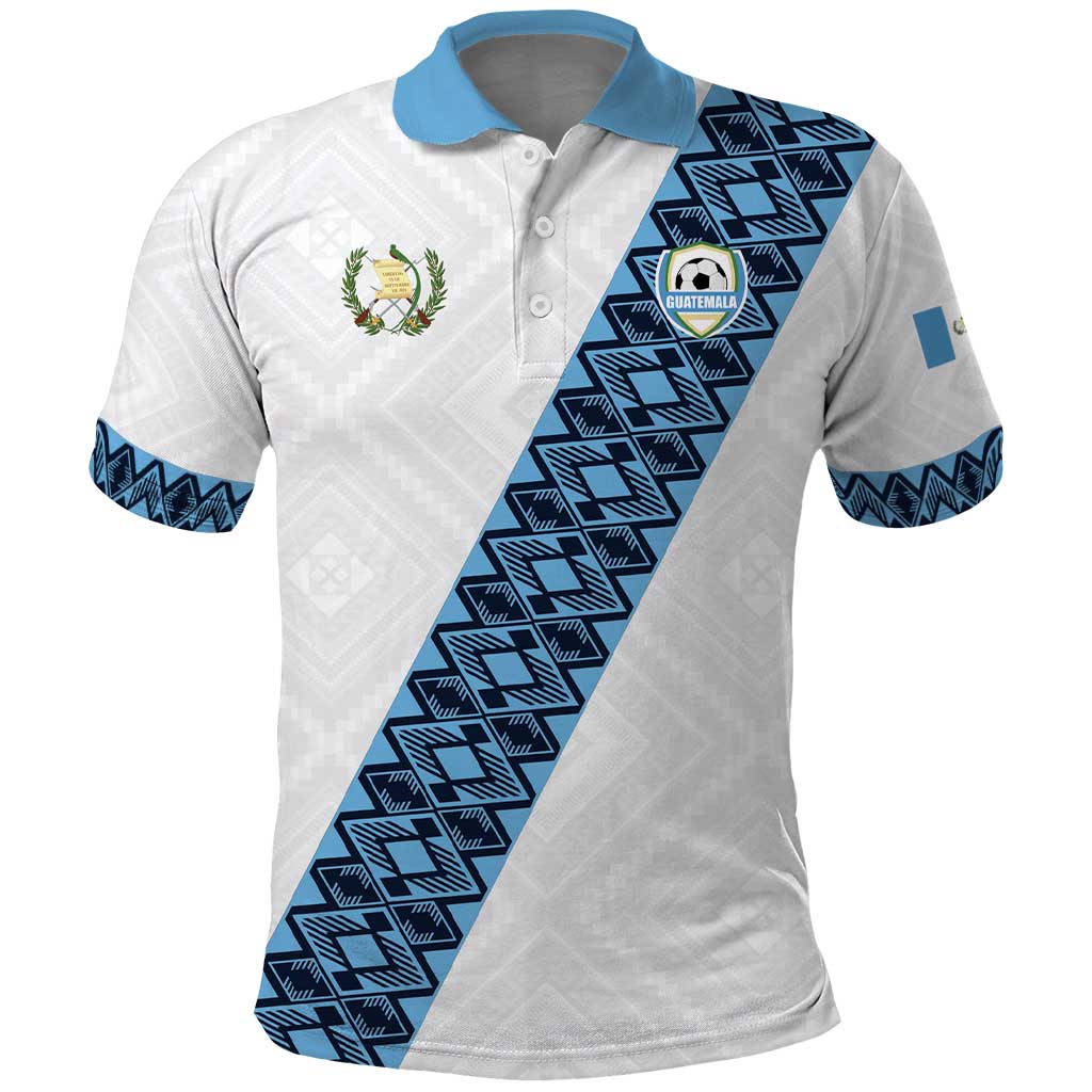 Custom Guatemala Football Polo Shirt La Azul y Blanco Come On