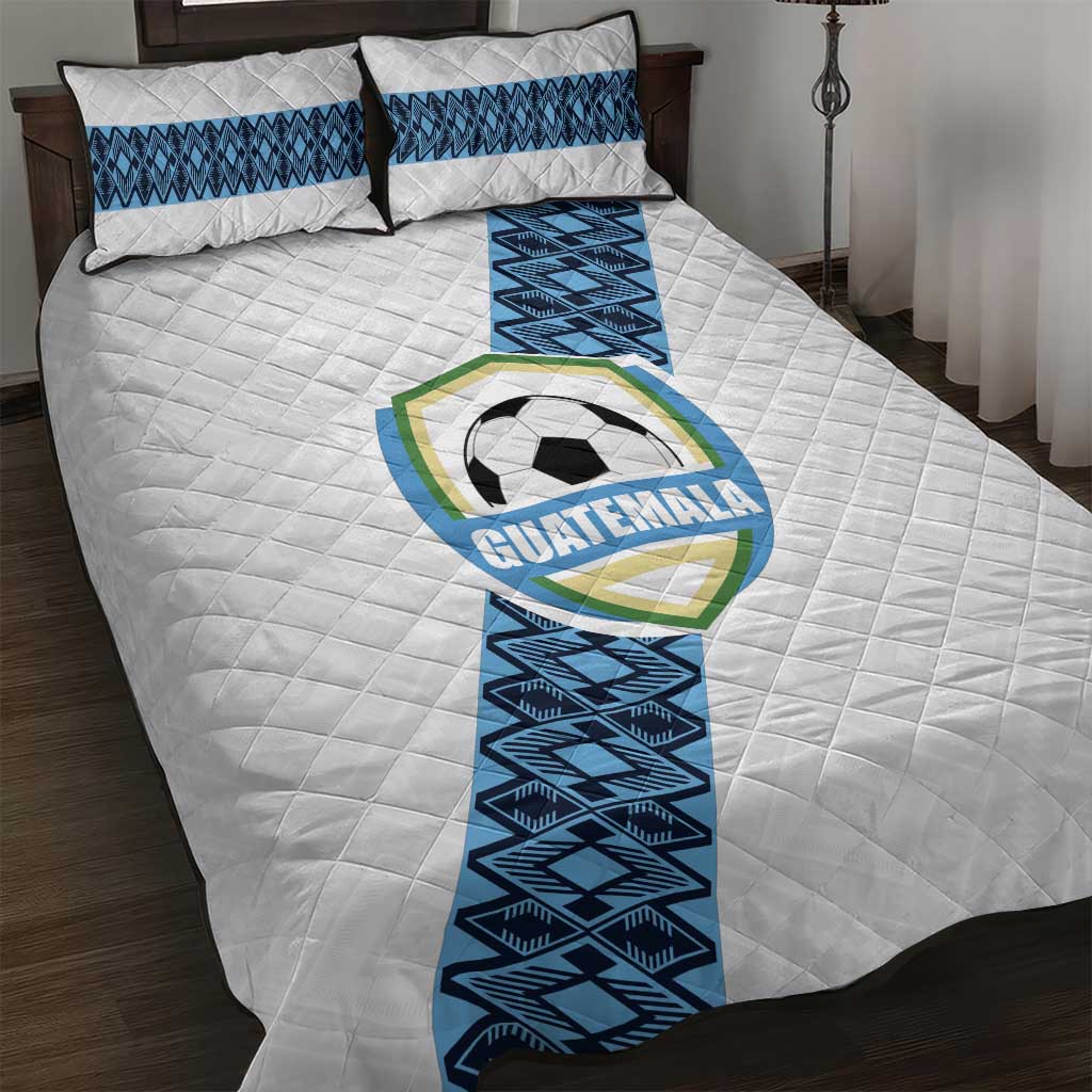 Guatemala Football Quilt Bed Set La Azul y Blanco Come On