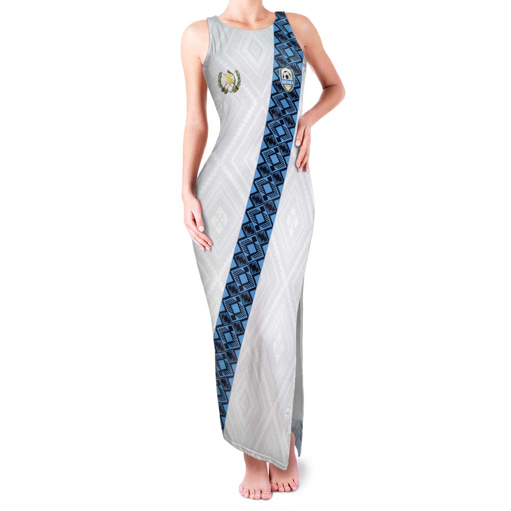 Custom Guatemala Football Tank Maxi Dress La Azul y Blanco Come On