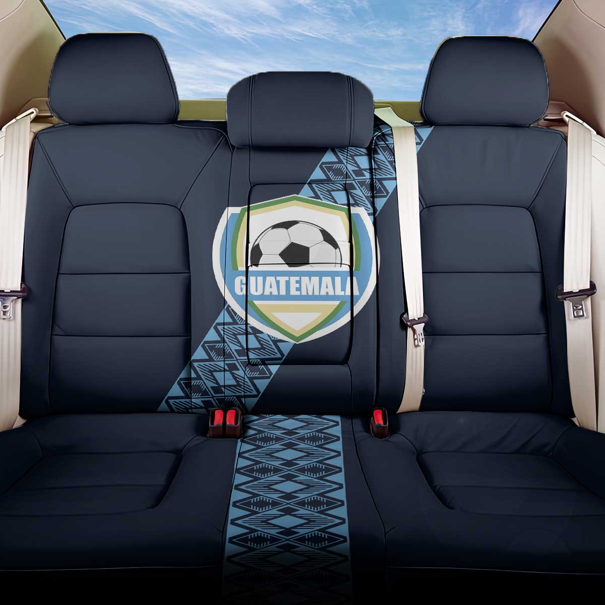 Guatemala Football Back Car Seat Cover Vamos Los Chapines