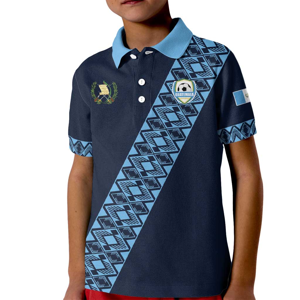 Custom Guatemala Football Kid Polo Shirt Vamos Los Chapines