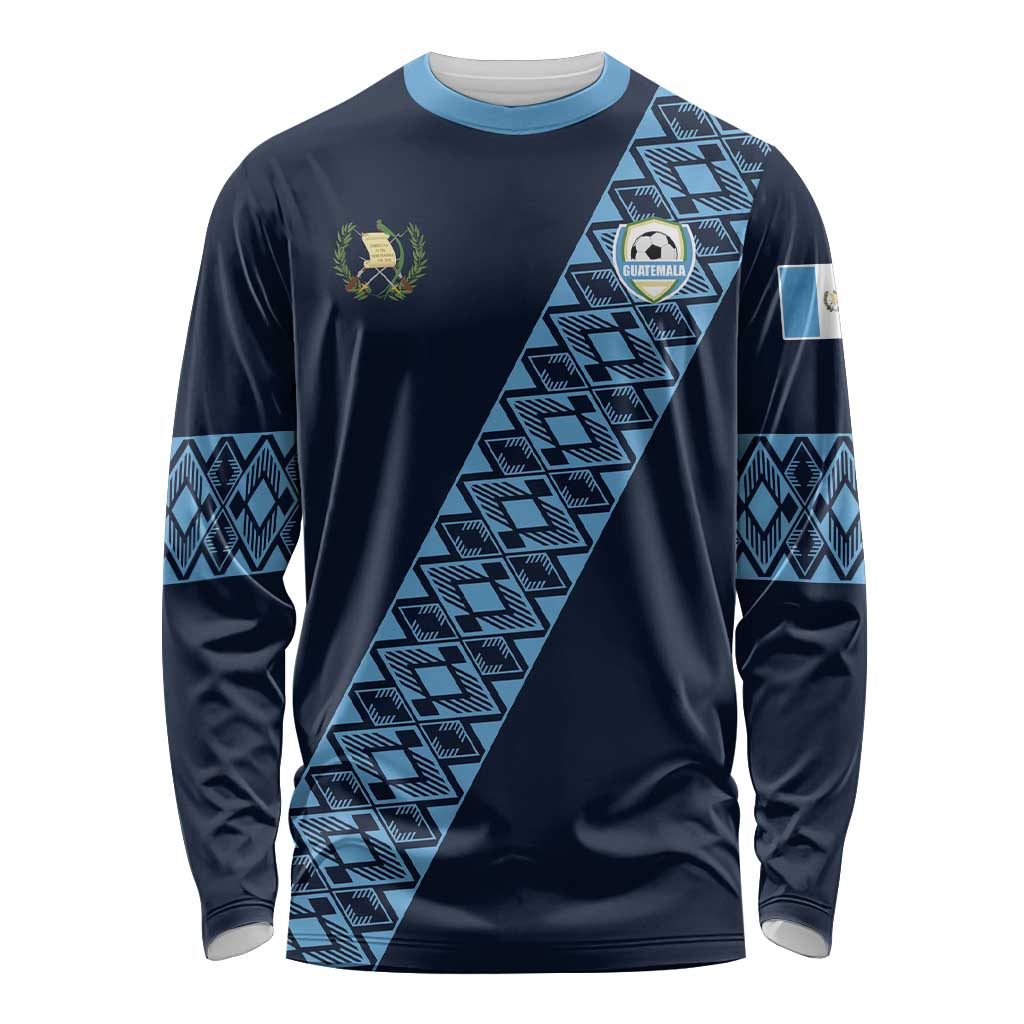 Custom Guatemala Football Long Sleeve Shirt Vamos Los Chapines