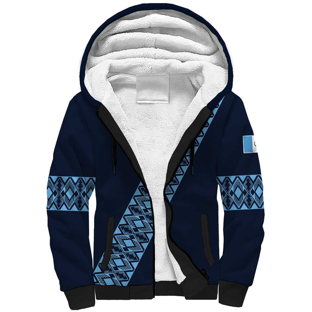 Custom Guatemala Football Sherpa Hoodie Vamos Los Chapines