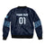 Custom Guatemala Football Sleeve Zip Bomber Jacket Vamos Los Chapines