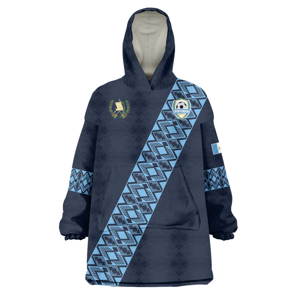 Custom Guatemala Football Wearable Blanket Hoodie Vamos Los Chapines