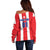 Custom Puerto Rico Football Off Shoulder Sweater Go The Blue Hurricane