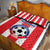 Puerto Rico Football Quilt Bed Set Go The Blue Hurricane