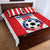 Puerto Rico Football Quilt Bed Set Go The Blue Hurricane