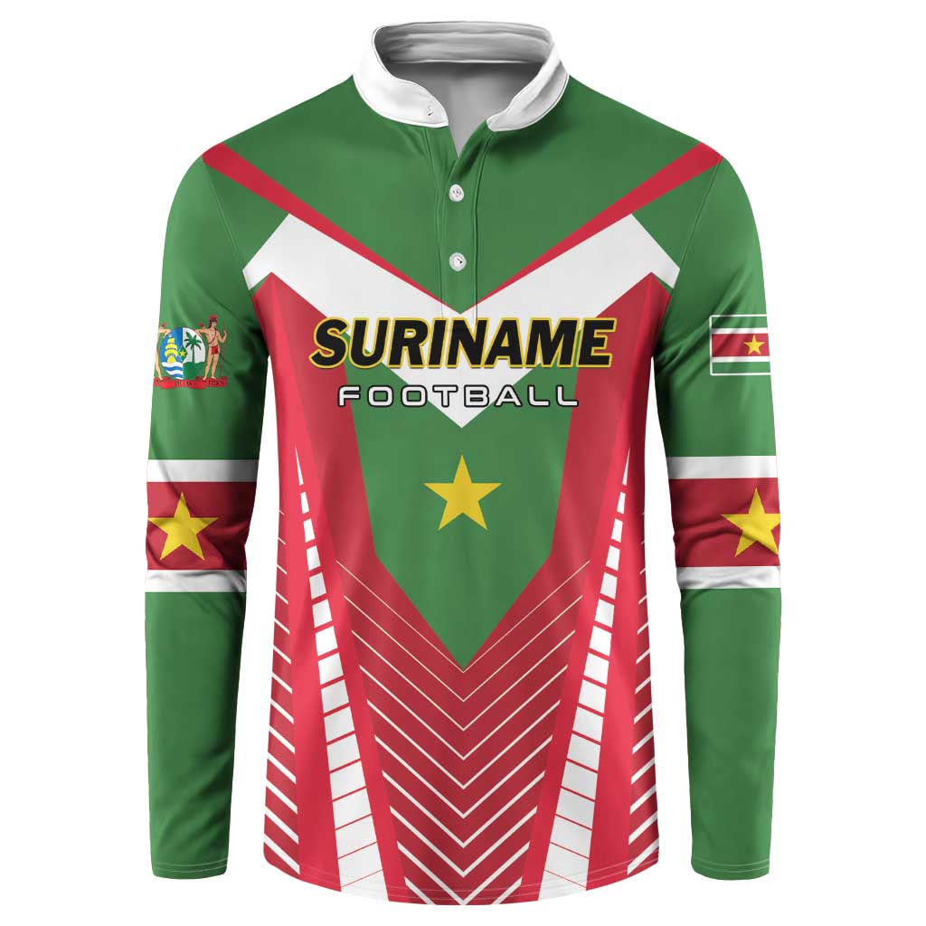 Custom Suriname Football Button Sweatshirt Go Sranankondre Fubal Pluga