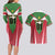 Custom Suriname Football Couples Matching Long Sleeve Bodycon Dress and Hawaiian Shirt Go Sranankondre Fubal Pluga